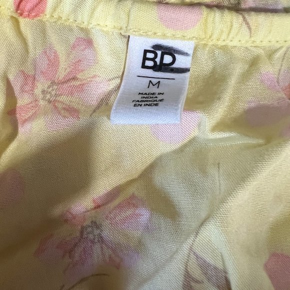 NWOT BP Floral‎ One-Shoulder Crop Top in Yellow Lemonade Sophie Floral (M) - Picture 6 of 9